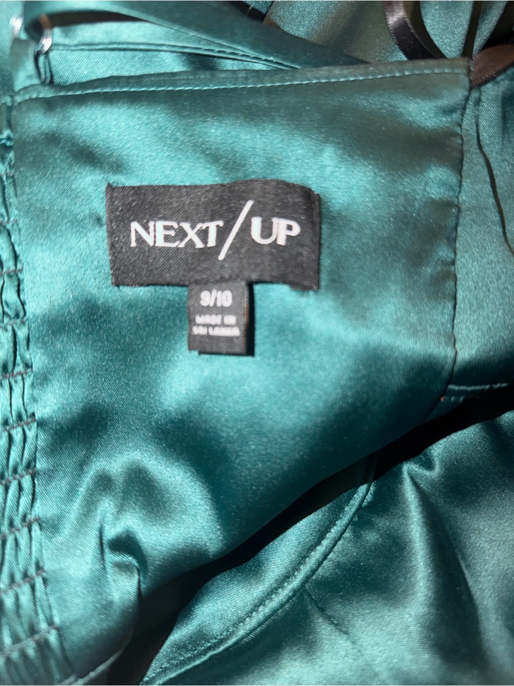 Label Inside Satin Garment